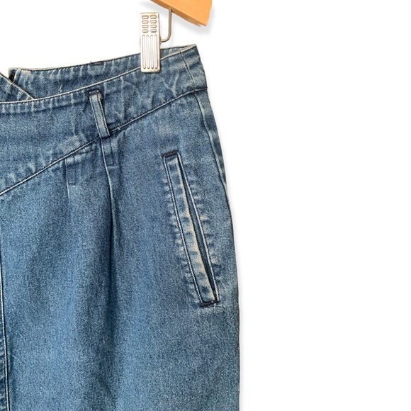 LIZSPORT pencil vintage mini denim skirt - Picture 2 of 9